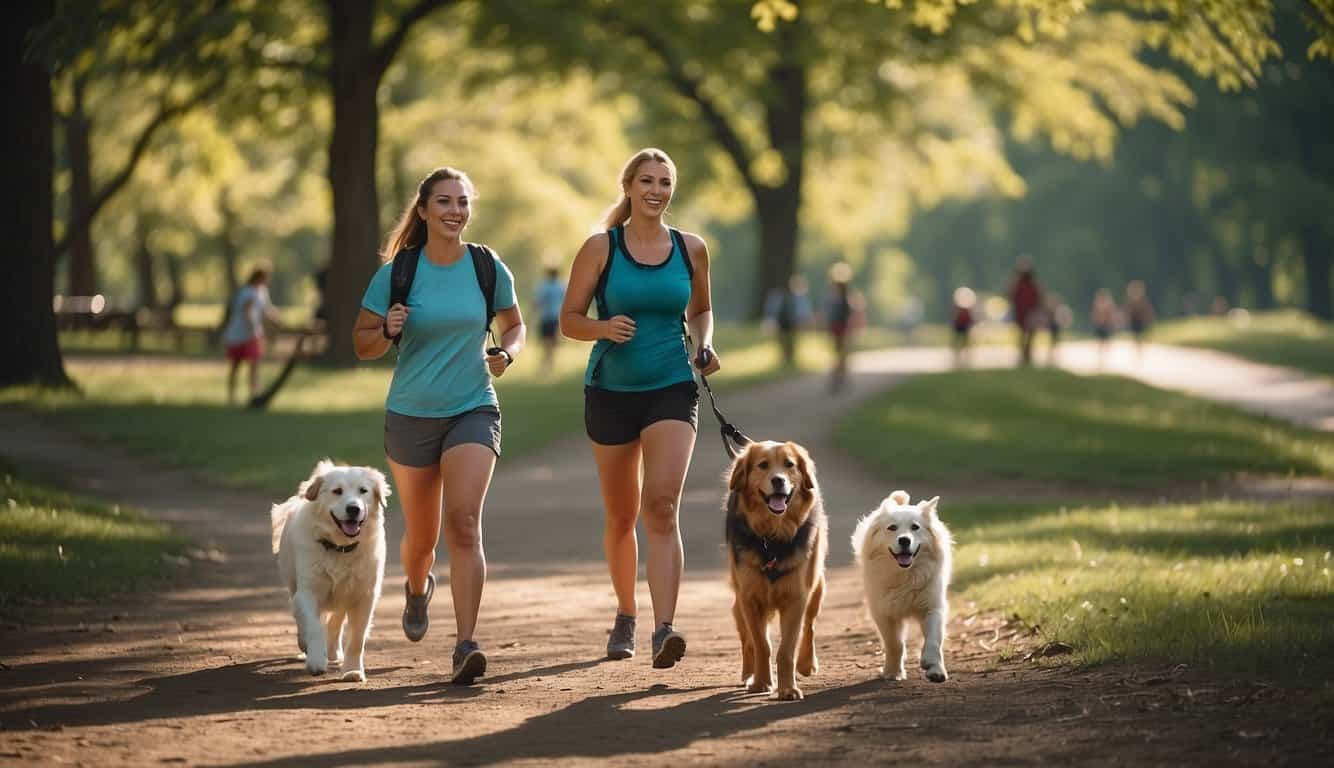 People playing sports, walking dogs, picnicking, birdwatching, and hiking in local parks and nature areas