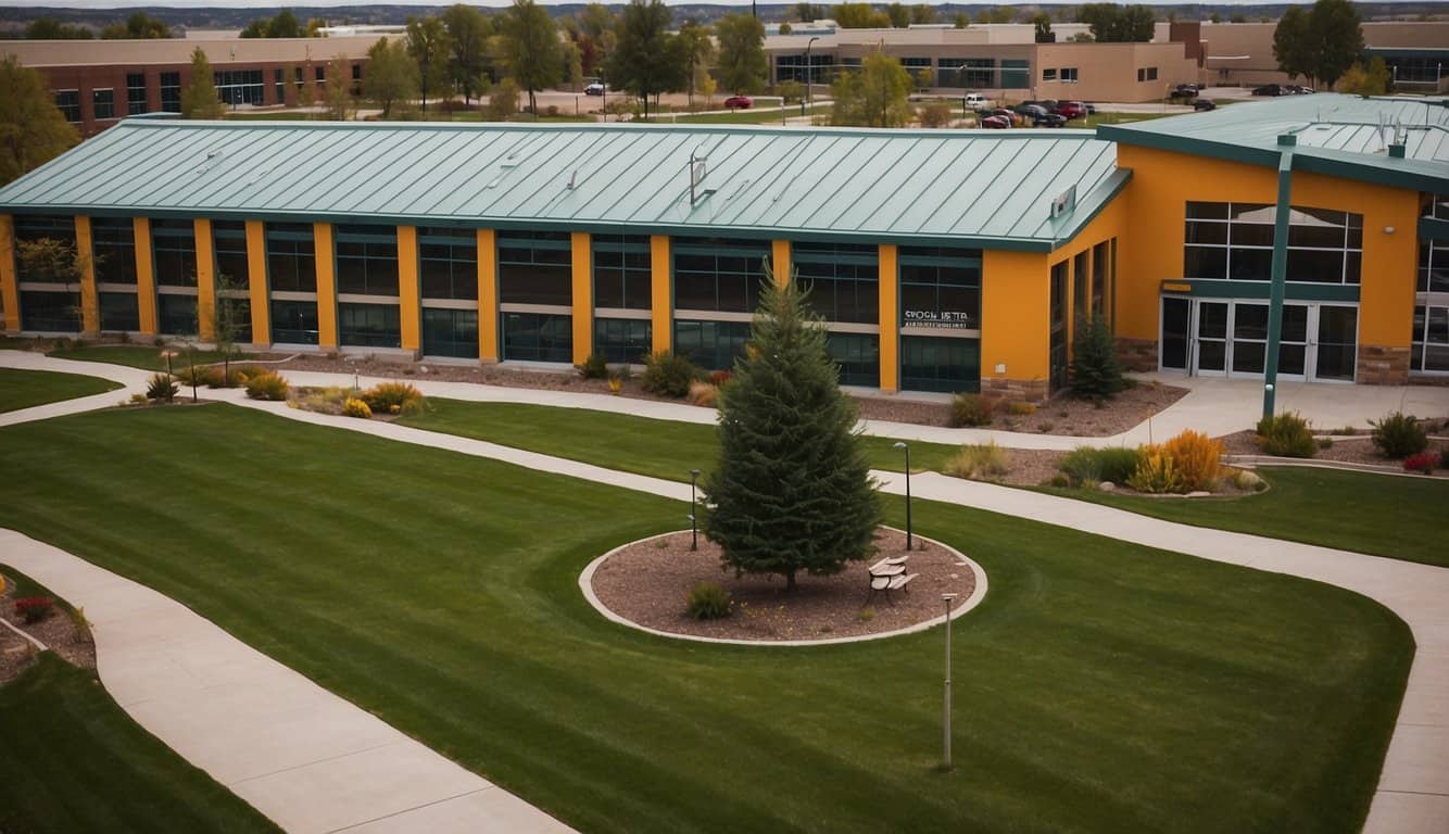 A colorful array of school buildings and educational facilities in Driggs, showcasing diverse options for learning and growth
